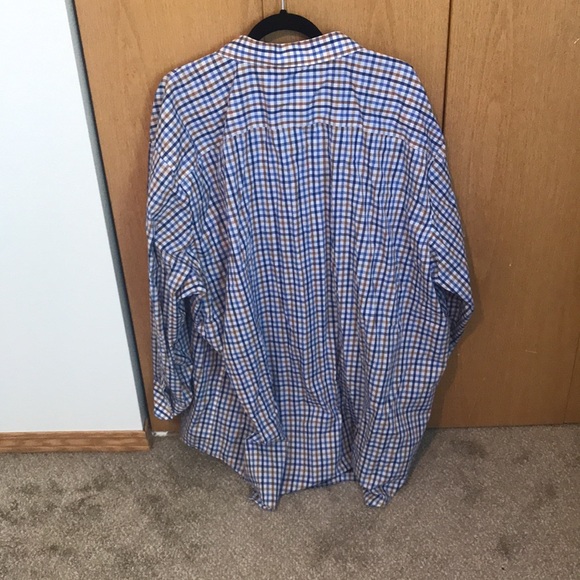 Plus size Mens plaid button up long sleeve shirt - Picture 3 of 3